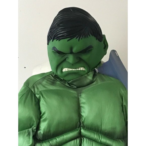 New Disney Store Marvel Incredible Halloween Costume W/Mask & Sounds Sz 13 - Picture 6 of 12